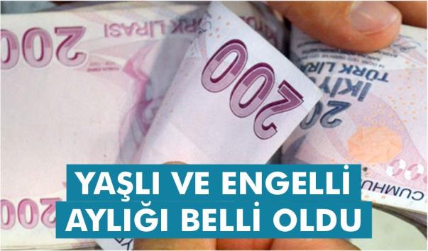 YAŞLI VE ENGELLİ AYLIĞI BELLİ OLDU