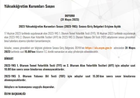 YKS GIRIS BELGELERI ERISIME ACILDI - Marmara Bölge: Balıkesir Son Dakika Haberleri ile Hava Durumu