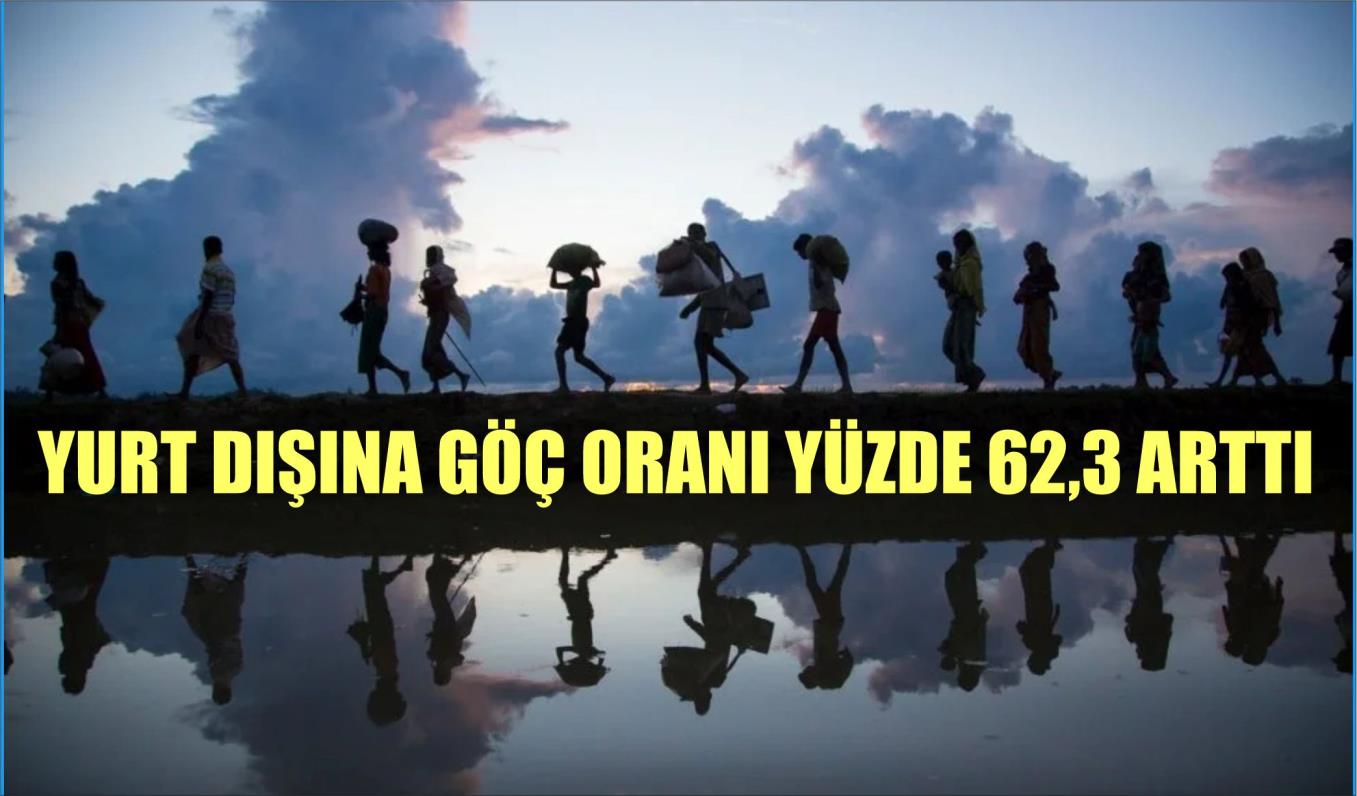 YURT DIŞINA GÖÇ ORANI YÜZDE 62,3 ARTTI  