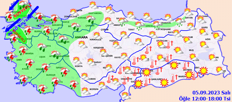 Yurtta bugun hava nasil Kuvvetli ruzgar ve yagis uyarisi - Marmara Bölge: Balıkesir Son Dakika Haberleri ile Hava Durumu