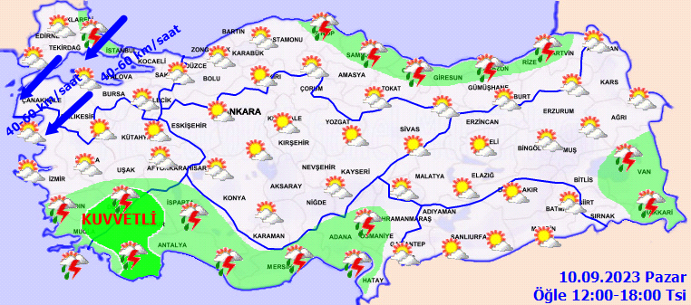 Yurtta bugun hava nasil olacak Firtina ve sel uyarisi - Marmara Bölge: Balıkesir Son Dakika Haberleri ile Hava Durumu