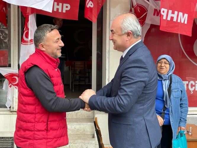 Yusuf Garip’ten MHP ilçe teşkilatlarına teşekkür ziyareti