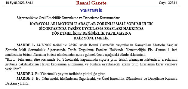 ZORUNLU TRAFIK SIGORTASINDA YENI DUZENLEME - Marmara Bölge: Balıkesir Son Dakika Haberleri ile Hava Durumu