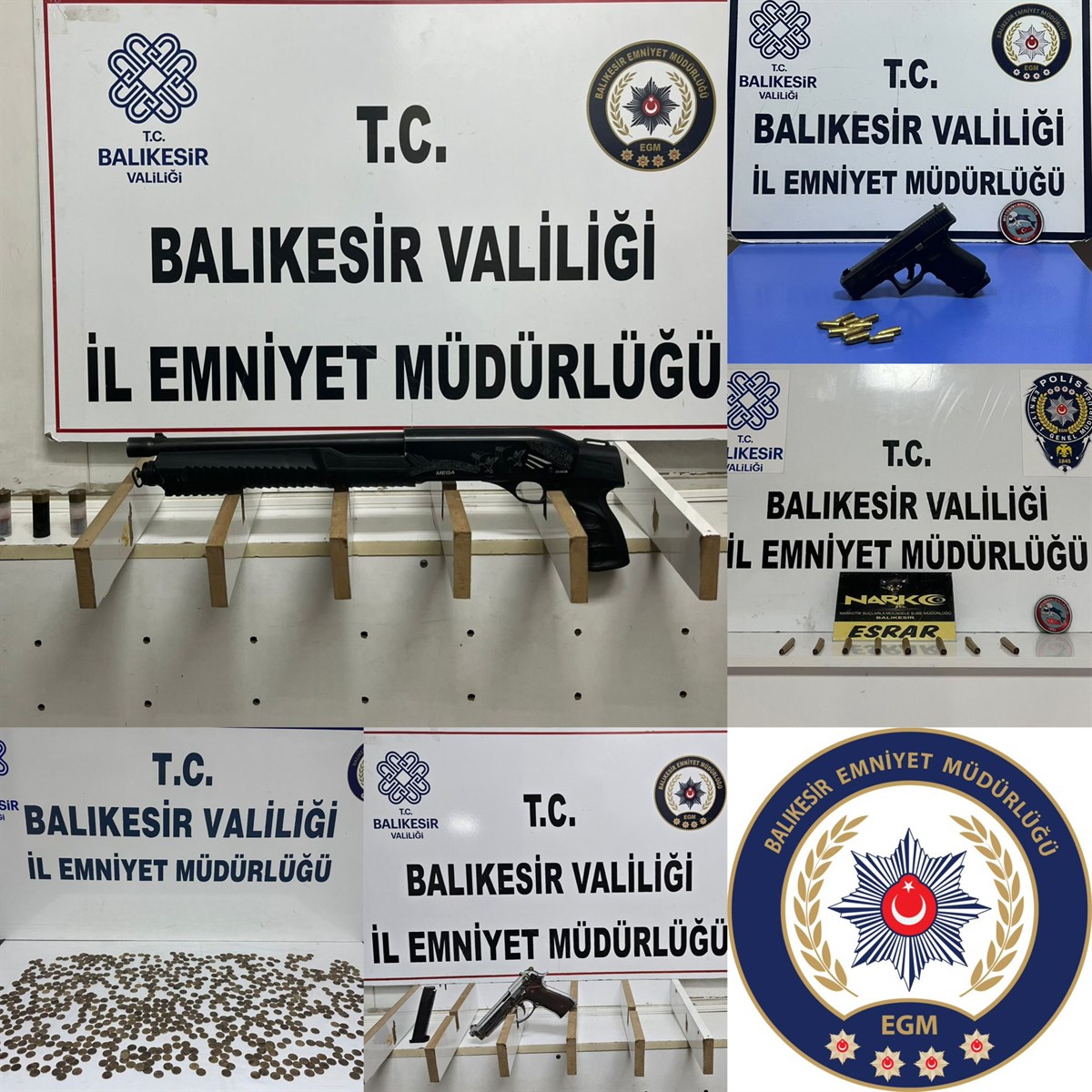 Balıkesir İl Emniyet Müdürlüğü Asayiş Şube Müdürlüğü tarafından 9-15 Aralık