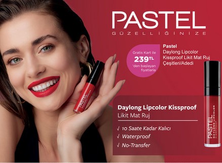 Gratis mağazalarına Aralık ayı itibarıyla Pastel'in popüler ürünü Daylong Lipcolor