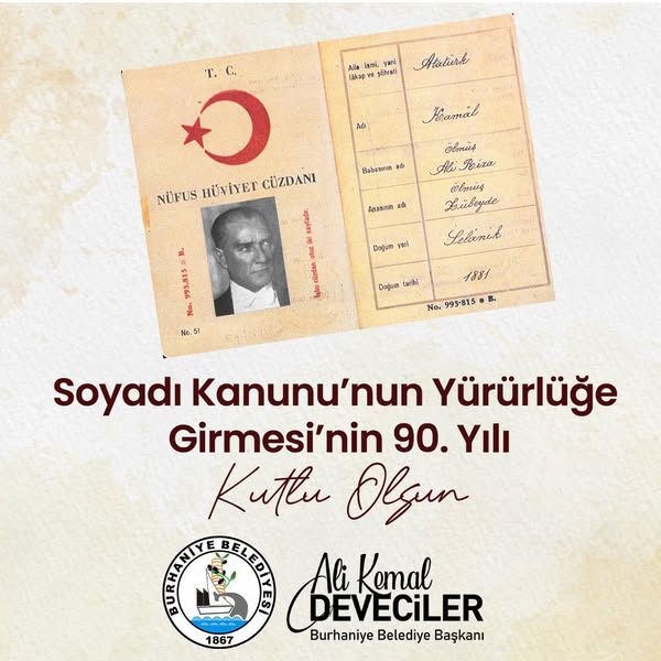 Başkan Deveciler: “Soyadı Kanunu,