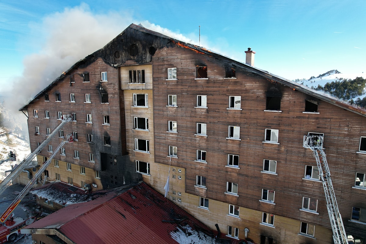 Bolu Kartalkaya Kayak Merkezi’nde meydana gelen otel yangınının ardından felaketin