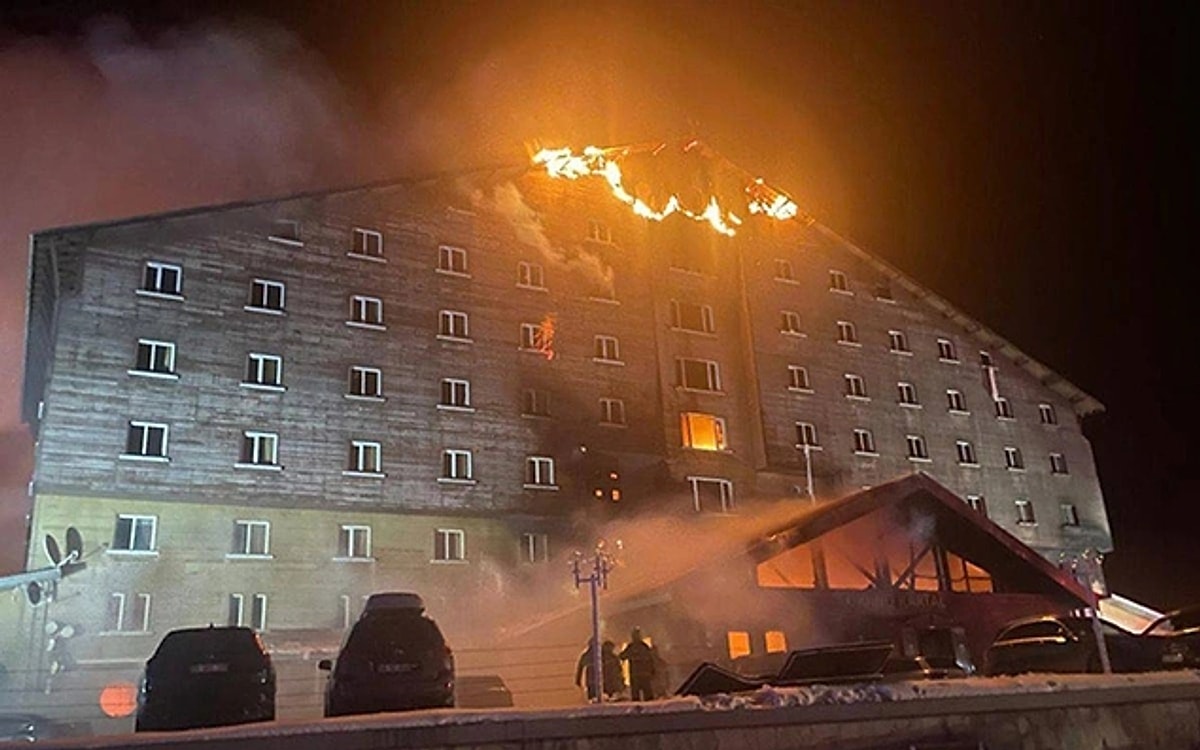 Bolu Kartalkaya Kayak Merkezi'nde bulunan Grand Kartal Otel’de meydana gelen