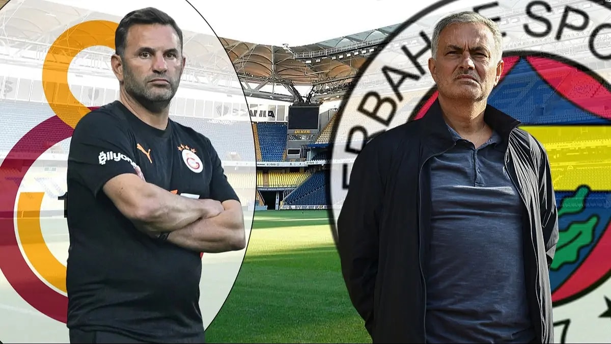 Fenerbahçe Teknik Direktörü José Mourinho, Galatasaray Teknik Direktörü Okan Buruk