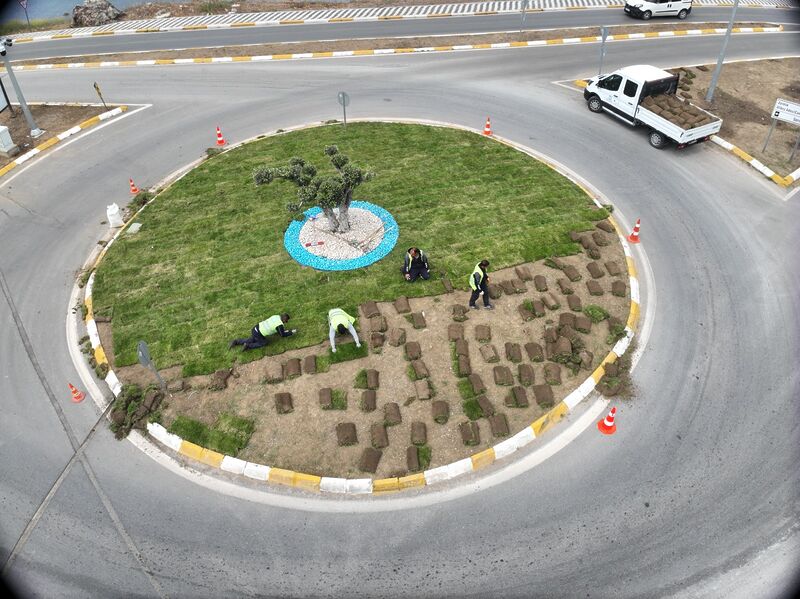 Balıkesir Büyükşehir Belediyesi, yeşil alanlarda kullandığı rulo çimleri, BAÇEM yerleşkesinde