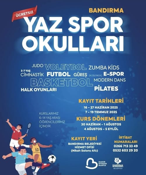 Bandırma’da Ücretsiz Yaz Spor Okulları Başlıyor 504415731 18315658603225400 7928697625855528804 n - Marmara Bölge Gazetesi