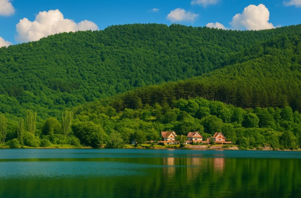 Bozdağ eteklerinde saklı bir cennet olan Gölcük Mahallesi, göl manzarası