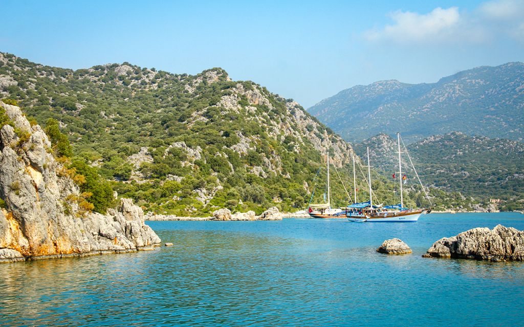 Antalya'nın Kaş ile Demre ilçeleri arasında yer alan Kekova bölgesi,