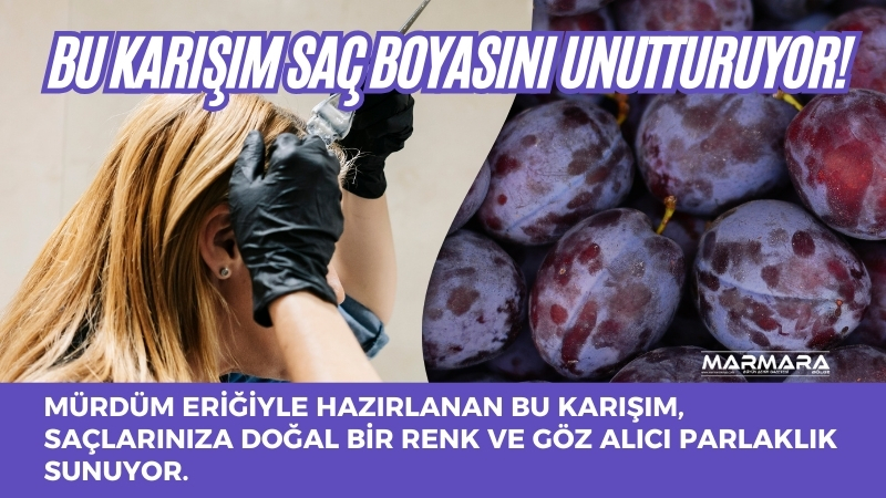 Saç boyalarına veda etmenin zamanı geldi! Mürdüm eriğiyle hazırlanan bu