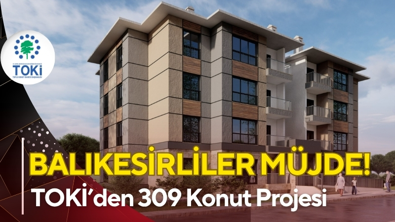 Susurluk’un Sultaniye Mahallesi’nde hayata geçirilen 309 konutluk TOKİ projesinde inşaat