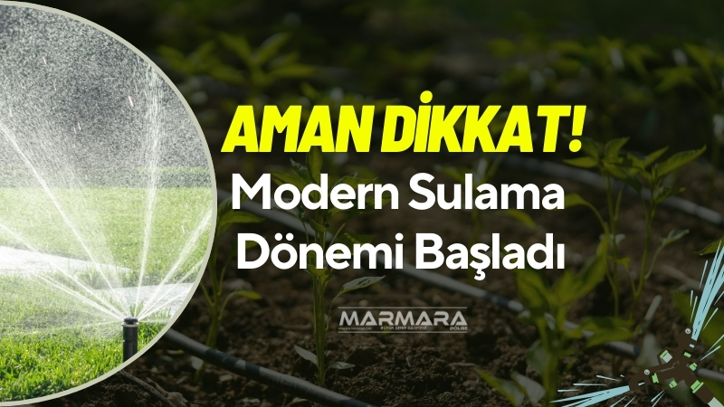 Karesi’nin İbirler köyünde 4.640 dekar tarım arazisi modern sulama sistemine