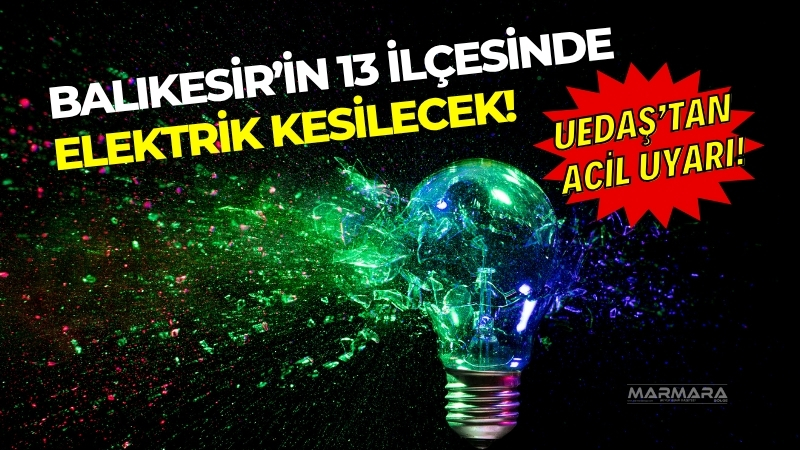 Balıkesir’de 21 Temmuz Pazartesi günü planlı elektrik kesintileri yaşanacak. UEDAŞ’ın