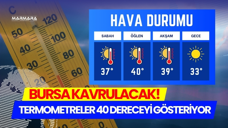 Meteoroloji Genel Müdürlüğü, Bursa'da 24 Temmuz Perşembe günü itibarıyla etkili