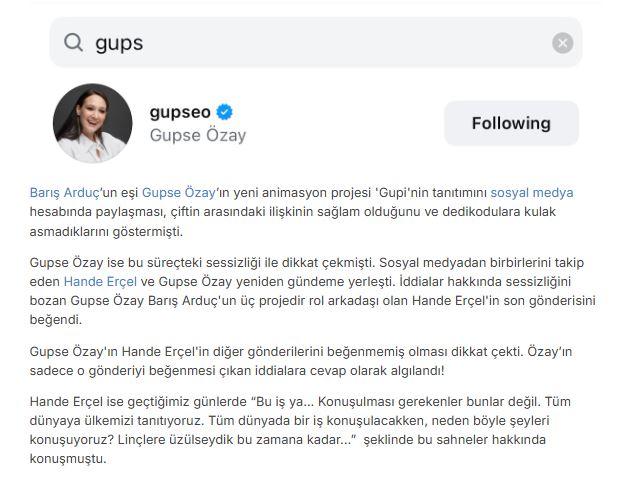 Gupse Özay Ayrılık İddialarına Son Noktayı Koydu Ekran Alintisi 1 - Marmara Bölge Gazetesi