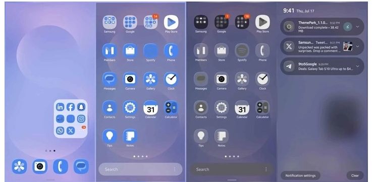 Samsung’dan Apple’a Göndermeli Hamle: Glass İkonlar Kullanıma Sunuldu! Ekran goruntusu 2025 07 19 115551 - Marmara Bölge Gazetesi