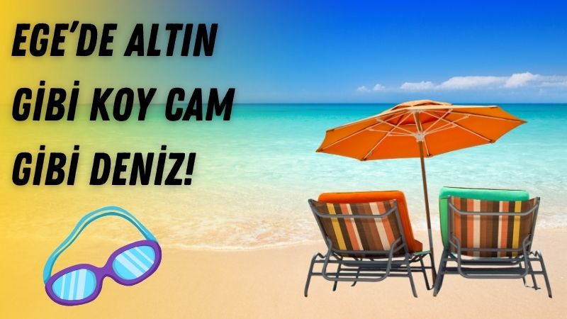 Kuşadası’nın güneyinde yer alan Davutlar Plajı, yaz aylarında yerli ve