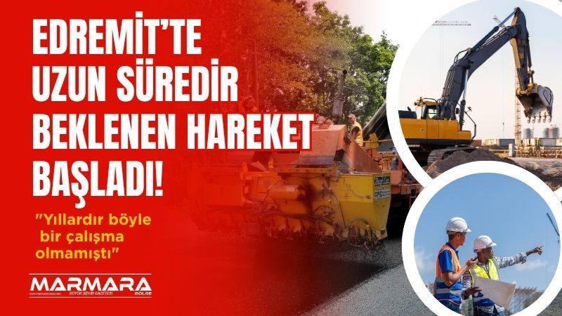 Edremit Belediyesi, kentin farklı mahallelerinde yürüttüğü altyapı ve yol tamirat