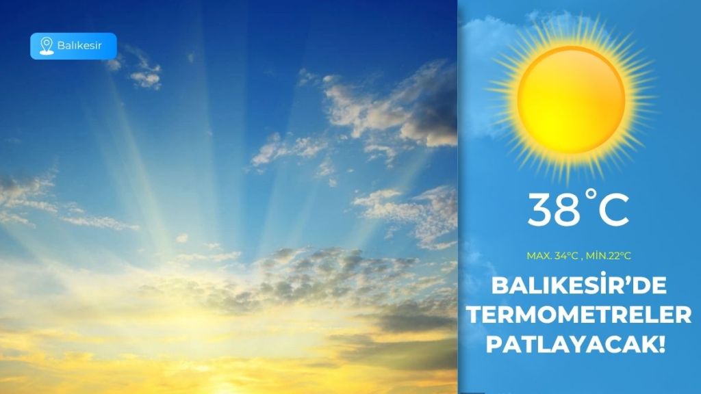 Sıcaklık alarmı! 17 Temmuz 2025 Perşembe günü Balıkesir’de hava adeta