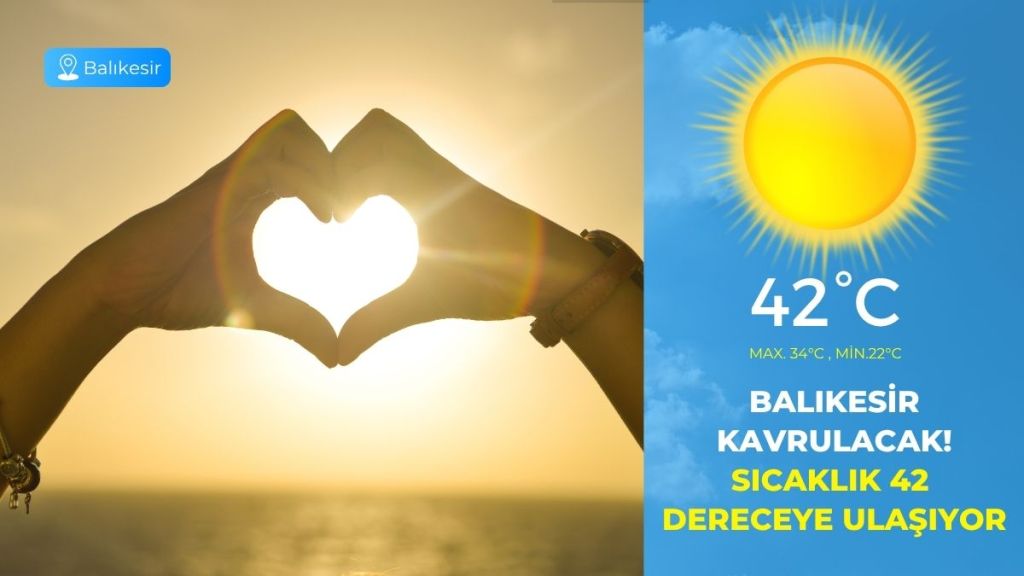 Meteorolojiden Balıkesir için sıcak hava alarmı! 28 Temmuz Pazartesi günü