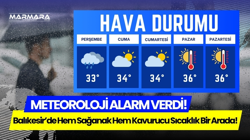 Meteoroloji uyardı: Balıkesir’de yağışlı geçen perşembe gününün ardından hafta sonu