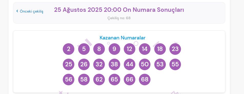 On Numara Sonuçları Açıklandı! 25 Ağustos Çekilişinde Şanslı Numara Listesi Ekran goruntusu 2025 08 26 103241 - Marmara Bölge Gazetesi