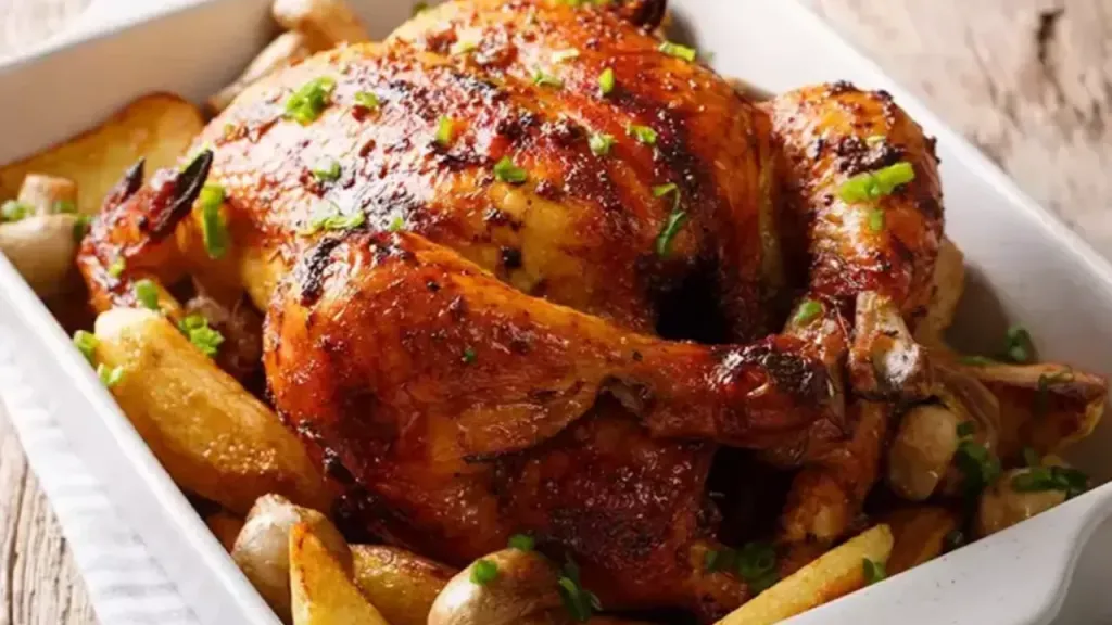 Hem göze hem damağa hitap eden iç pilavlı tavuk dolması,