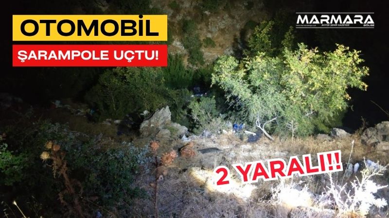 Balıkesir’in Susurluk ilçesinde meydana gelen trafik kazasında, şarampole yuvarlanan araçta