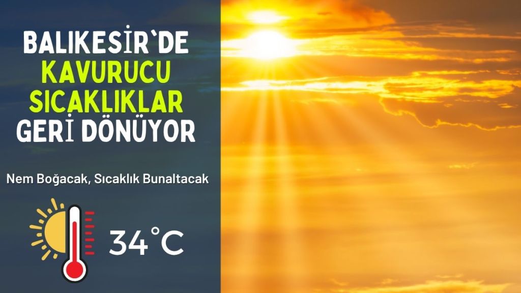 Meteoroloji Genel Müdürlüğü, 6 Ağustos 2025 Çarşamba günü için Balıkesir'de