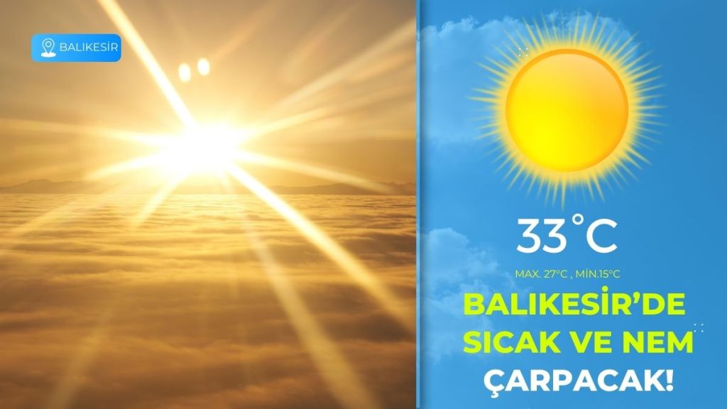 Meteoroloji Genel Müdürlüğü verilerine göre 15 Ağustos Cuma günü Balıkesir’de