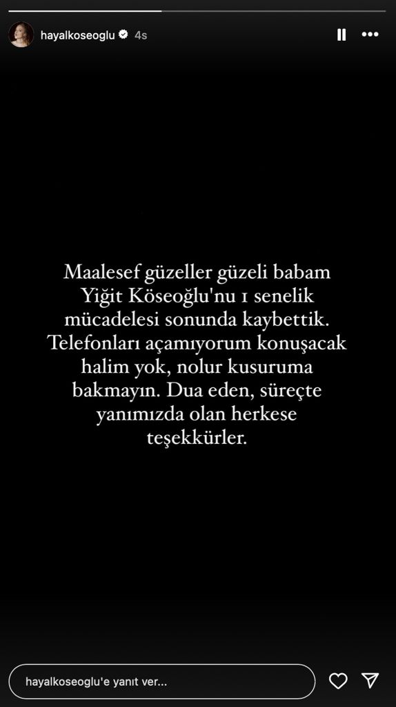 Hayal Köseoğlu’nun Babası Yiğit Köseoğlu Hayatını Kaybetti s a8a83b43dc65eefbfa2927c9ac1015f90df34b17 - Marmara Bölge Gazetesi