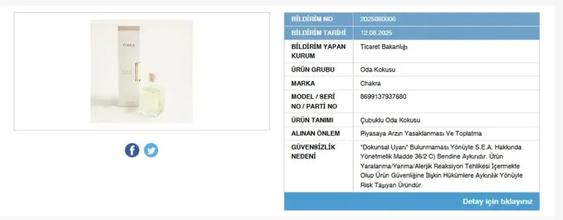 ticaret bakanligi unlu markanin oda kokusunu raflardan toplatiyor 1 - Marmara Bölge Gazetesi