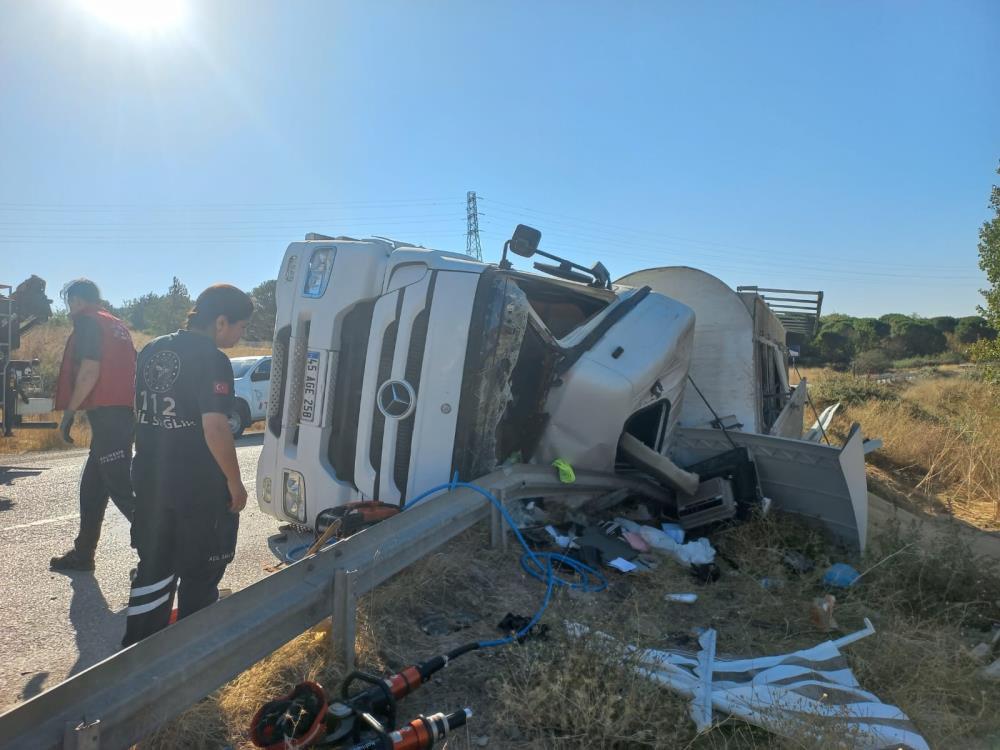 Balıkesir’in Susurluk ilçesinde meydana gelen tek taraflı trafik kazasında bir