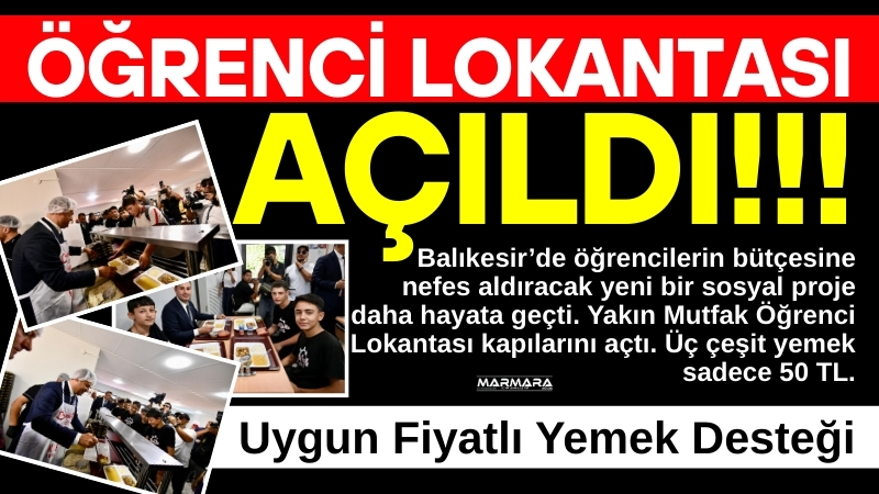 Balıkesir’de eğitim gören öğrencilerin bütçesine nefes aldıracak yeni bir sosyal