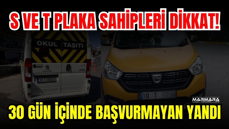 Balıkesir Büyükşehir Belediyesi, uzun süredir kullanılmayan S ve T plakalar