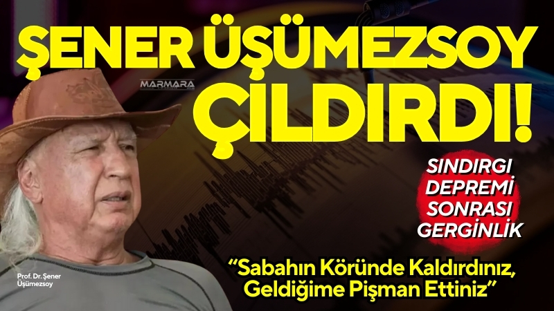 Balıkesir’in Sındırgı ilçesinde meydana gelen depremin ardından televizyon ekranlarına çıkan