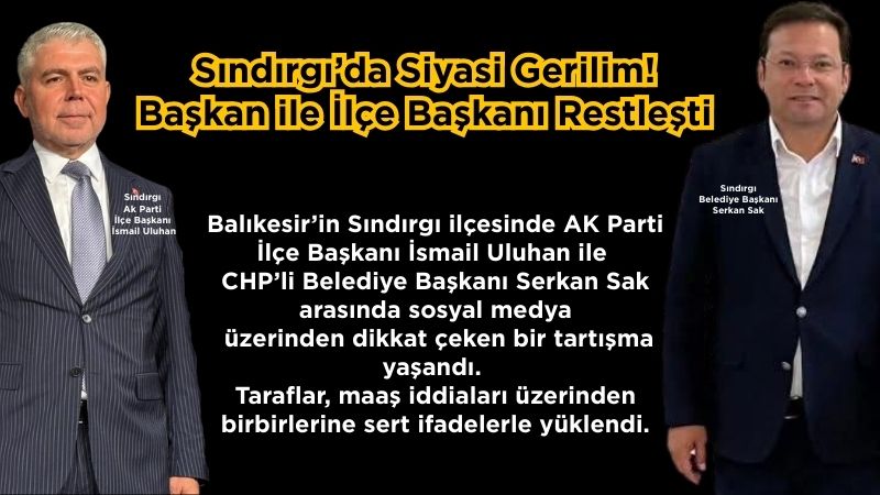 Balıkesir’in Sındırgı ilçesinde AK Parti İlçe Başkanı İsmail Uluhan ile
