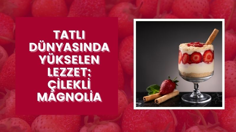 Son dönemin en popüler tatlılarından biri olan çilekli magnolia, hafif