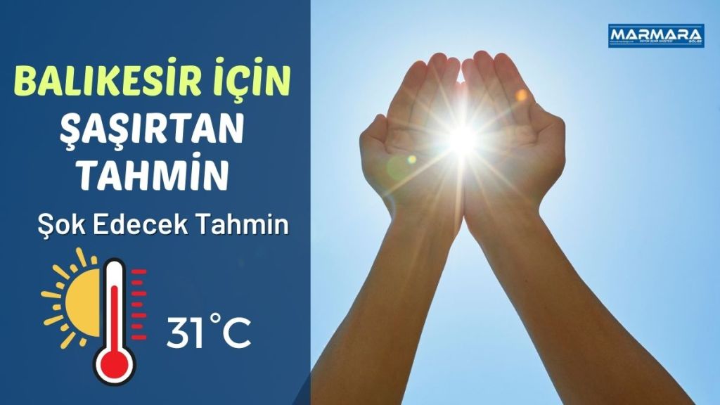 Meteoroloji Genel Müdürlüğü, 22 Eylül Pazartesi günü için Balıkesir hava