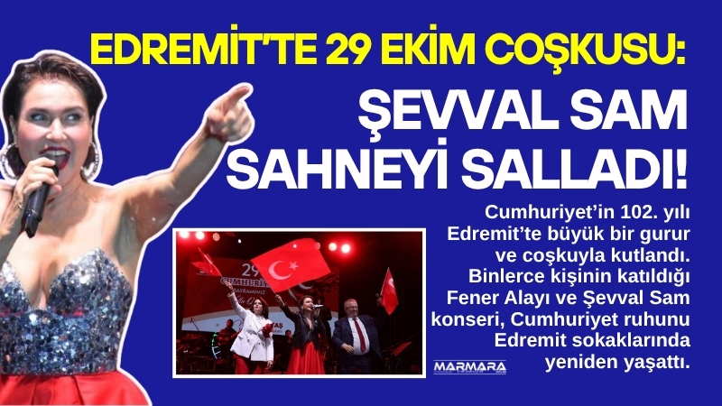 Cumhuriyet’in 102. yılı Edremit’te büyük bir gurur ve coşkuyla kutlandı.