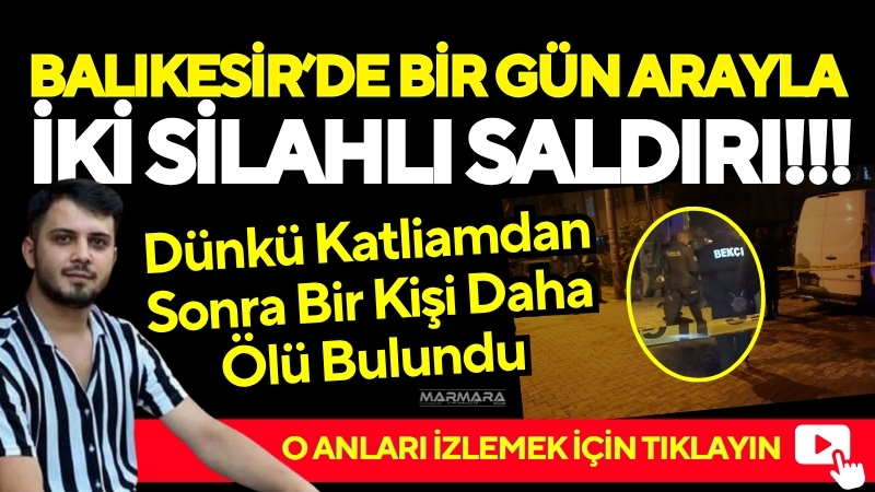 Balıkesir’in Edremit ilçesinde bir evin kapısındaki kan lekeleri, dehşet dolu