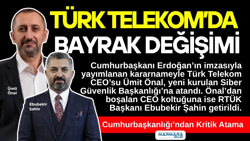 Cumhurbaşkanı Erdoğan’ın imzasıyla yayımlanan kararnameyle Türk Telekom CEO’su Ümit Önal,