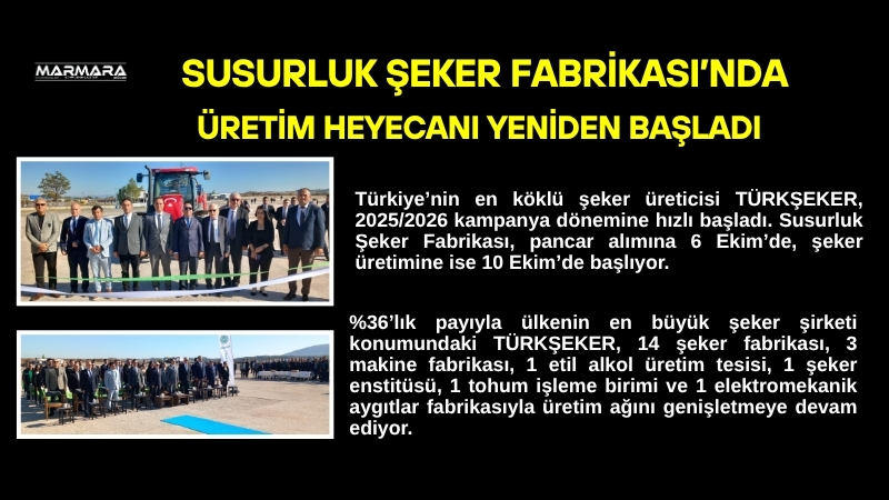 Türkiye’nin en köklü şeker üreticisi TÜRKŞEKER, 2025/2026 kampanya dönemine hızlı