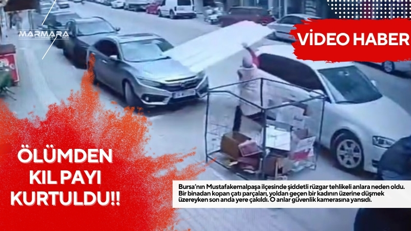 Bursa’nın Mustafakemalpaşa ilçesinde şiddetli rüzgar tehlikeli anlara neden oldu. Bir