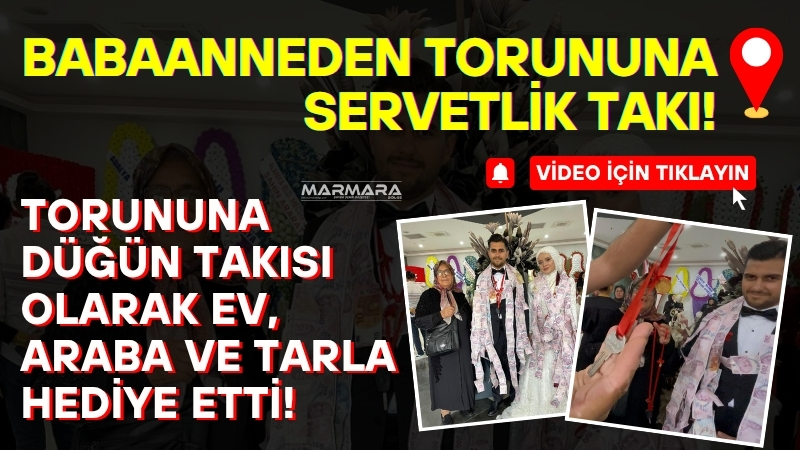 Alanya’da düzenlenen düğünde damadın babaannesi takı töreninde yaptığı sürprizle herkesi