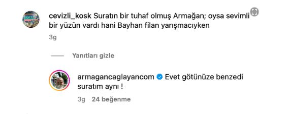 Armağan Çağlayan, Fotoğrafına Gelen Yoruma Sert Çıkıştı! Ekran Alintisi - Marmara Bölge Gazetesi